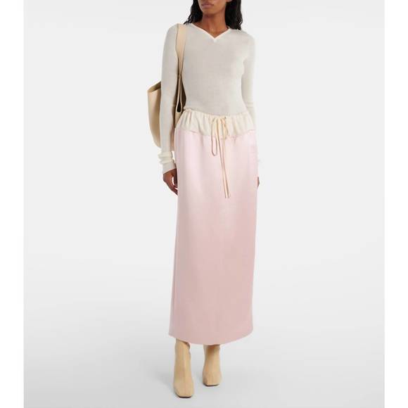 NEW KHAITE chet skirt in soft pink - Picture 1 of 5